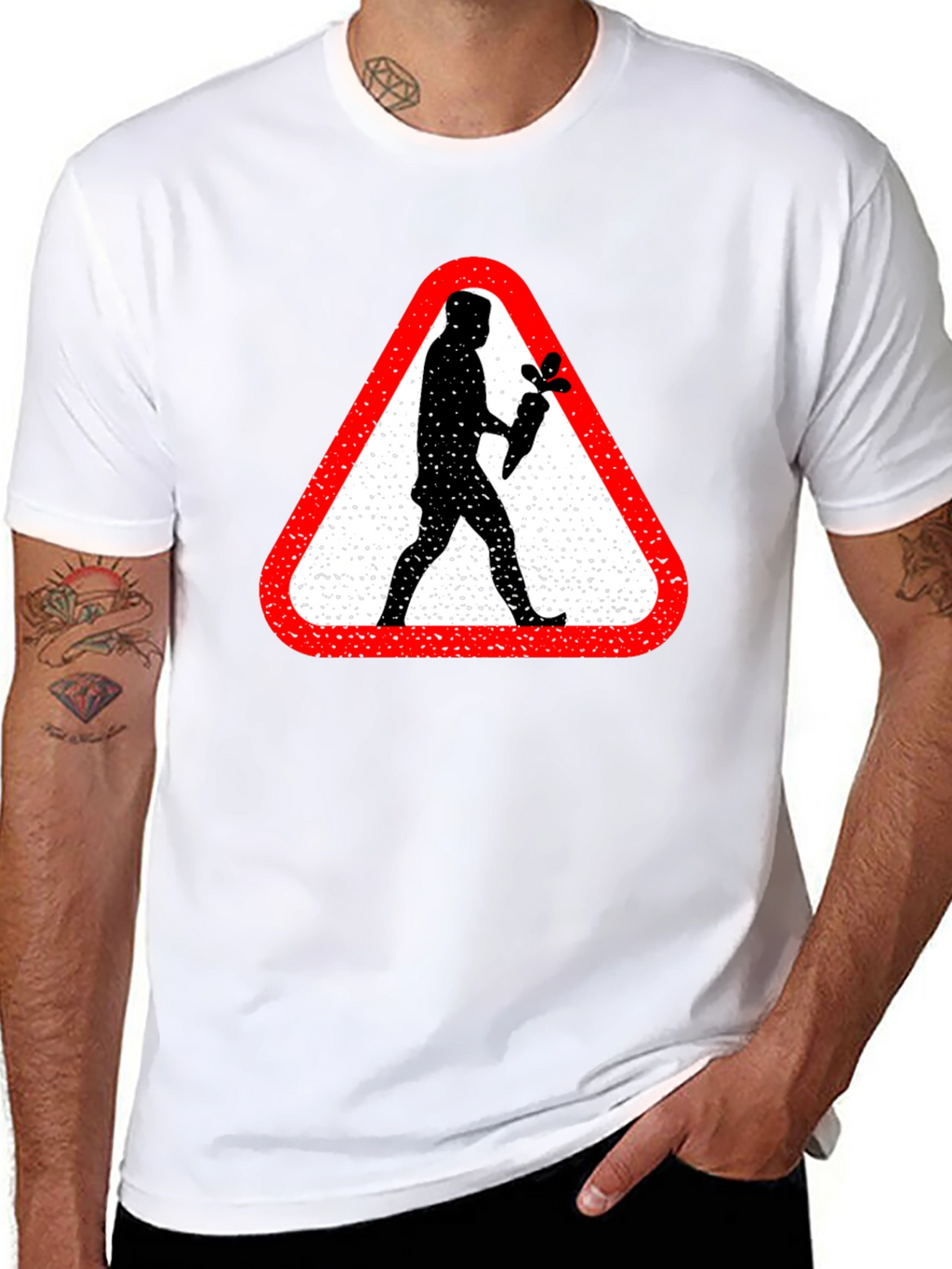 Warning: Caveman Crossing T-Shirt