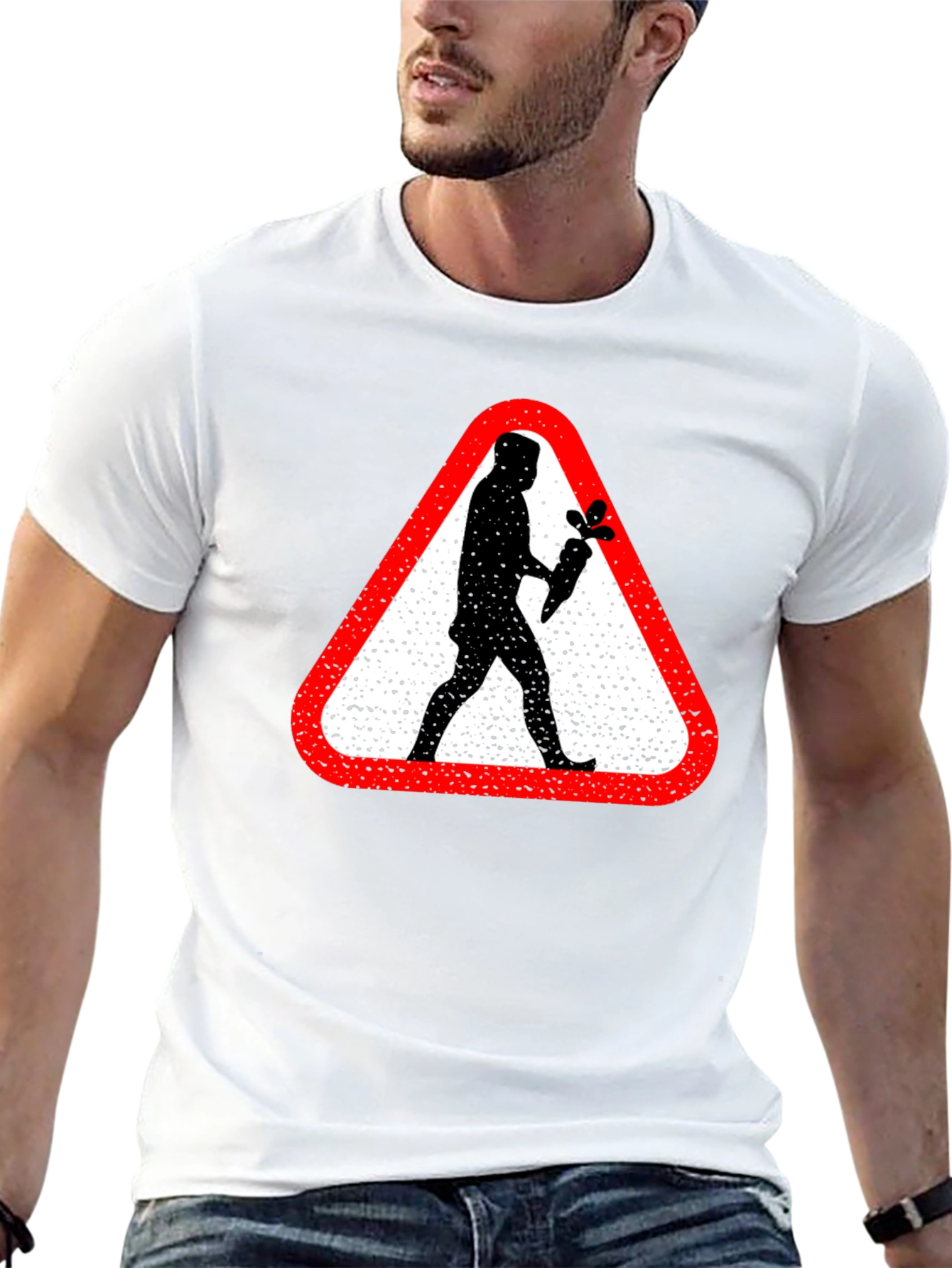 Warning: Caveman Crossing T-Shirt