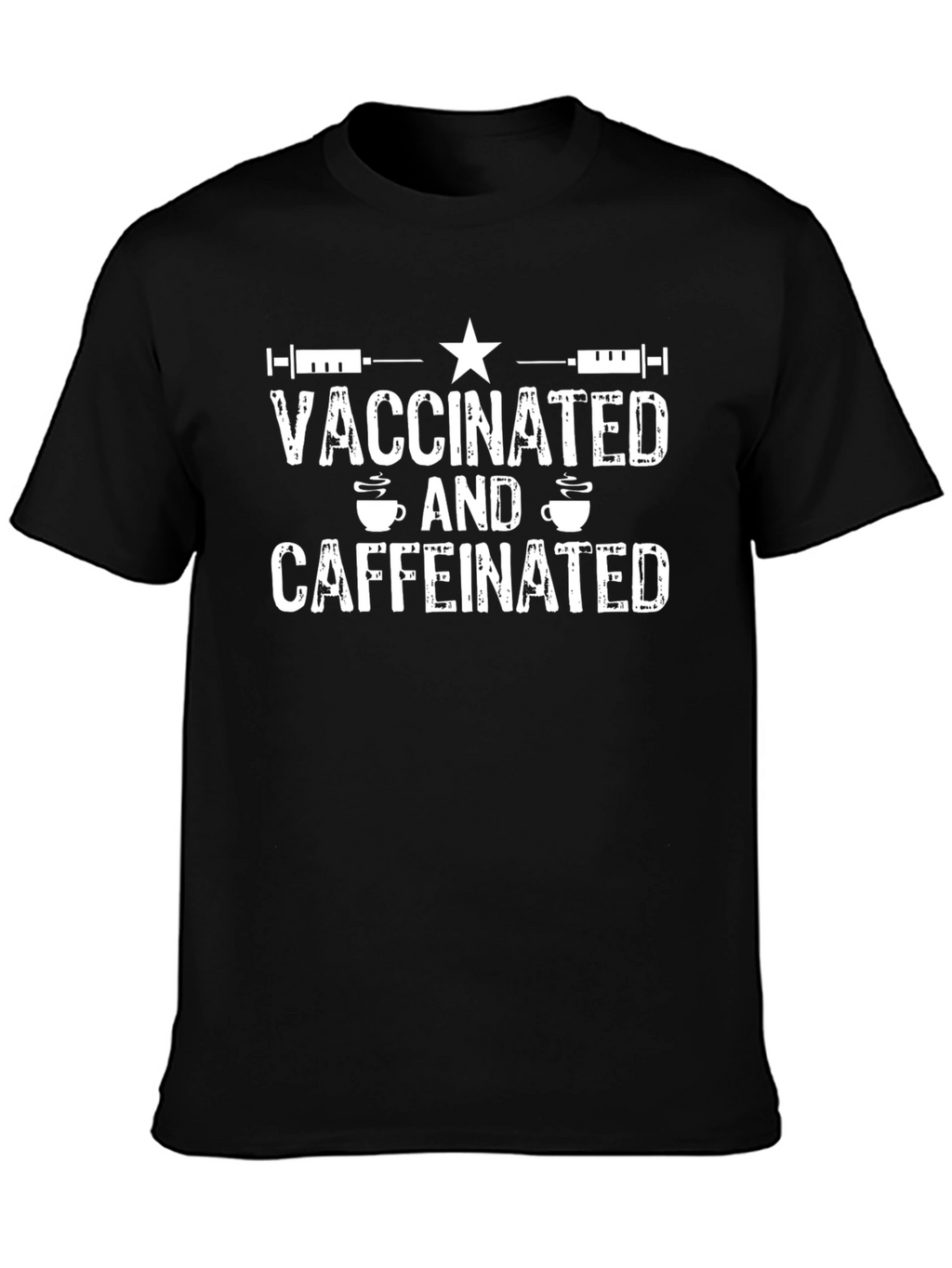 Vaccinated & Caffeinated Graphic T-Shirt