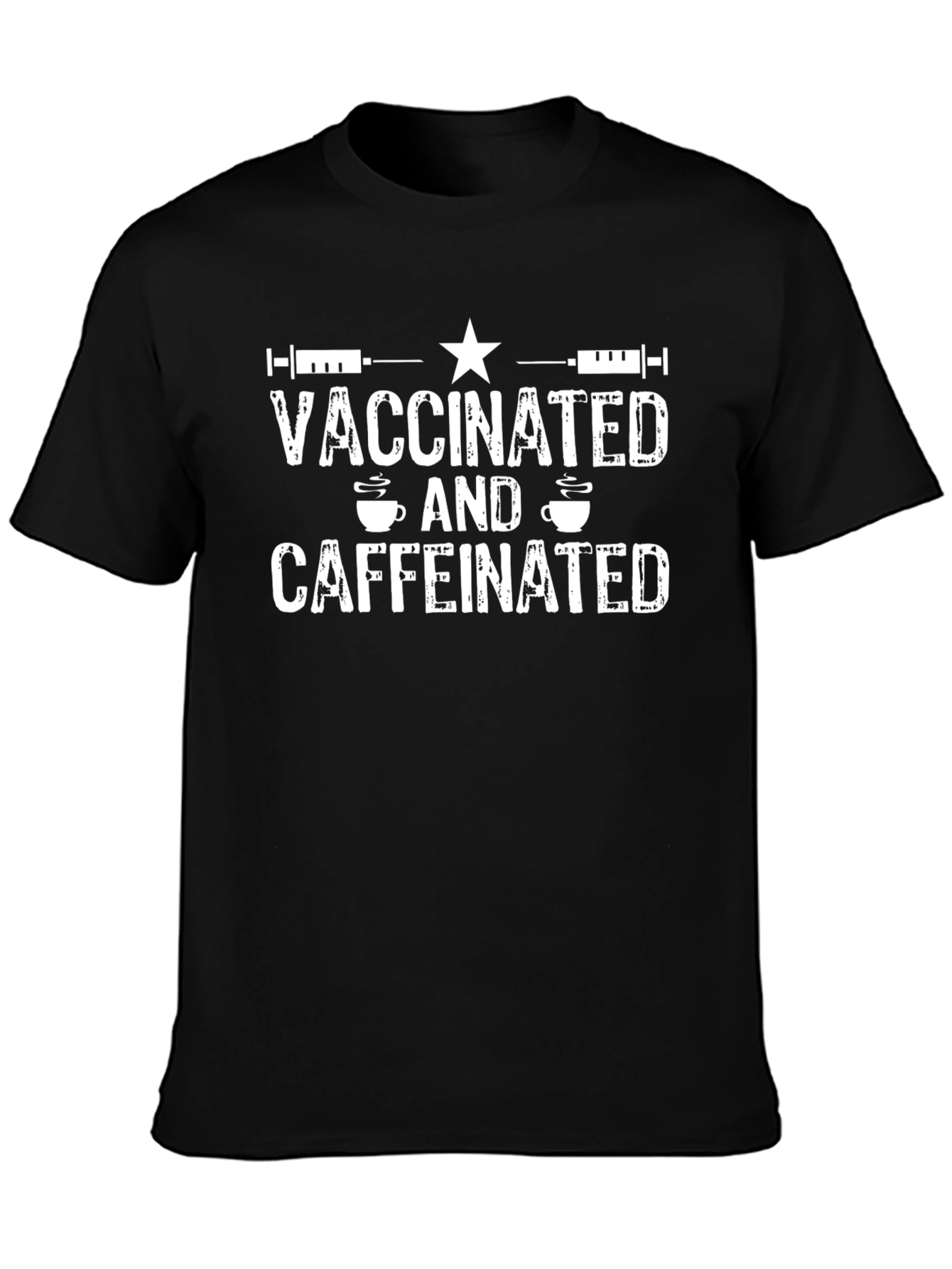 Vaccinated & Caffeinated Graphic T-Shirt