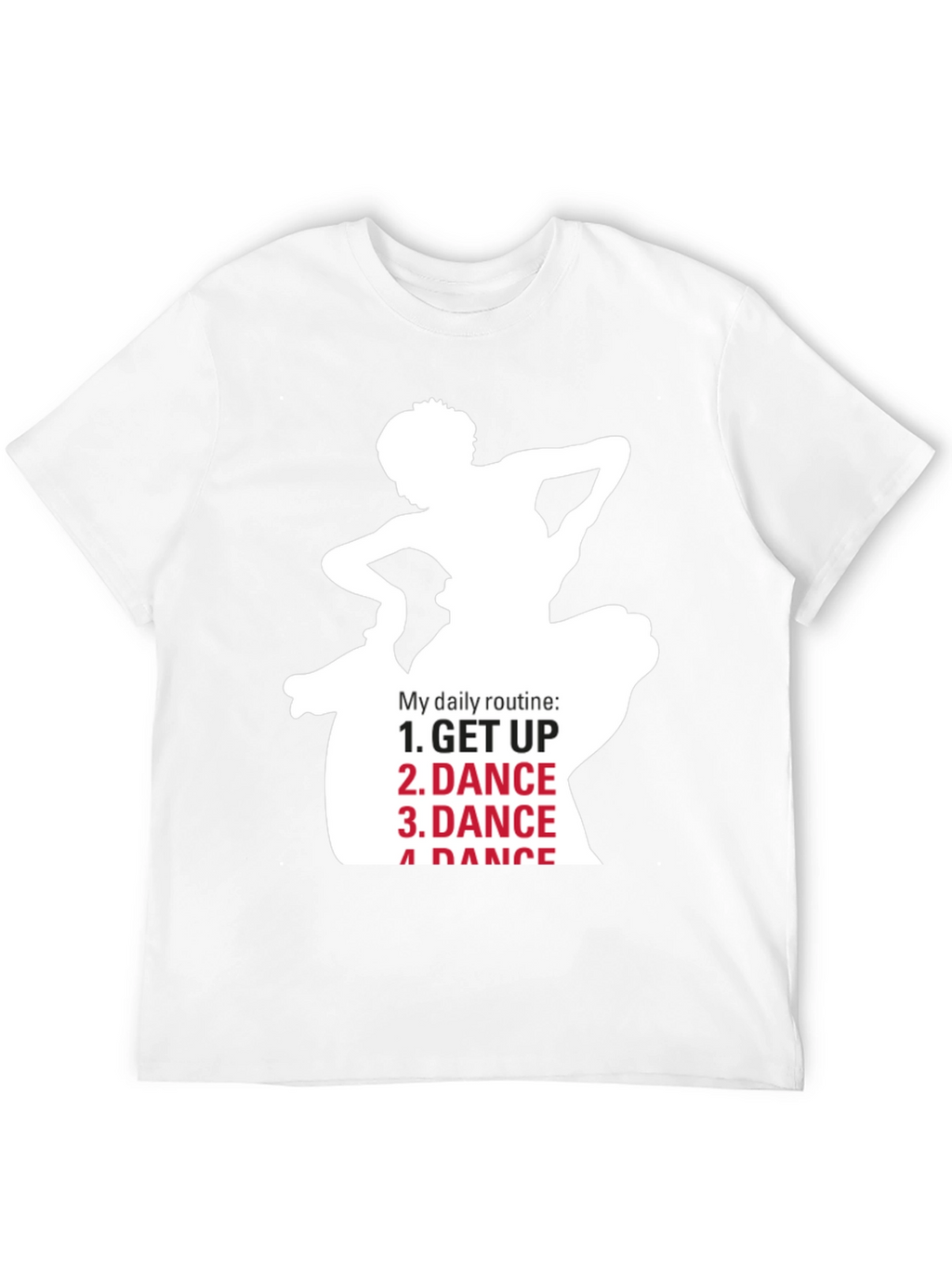 Dance Routine Graphic Tee - Black Cotton T-Shirt