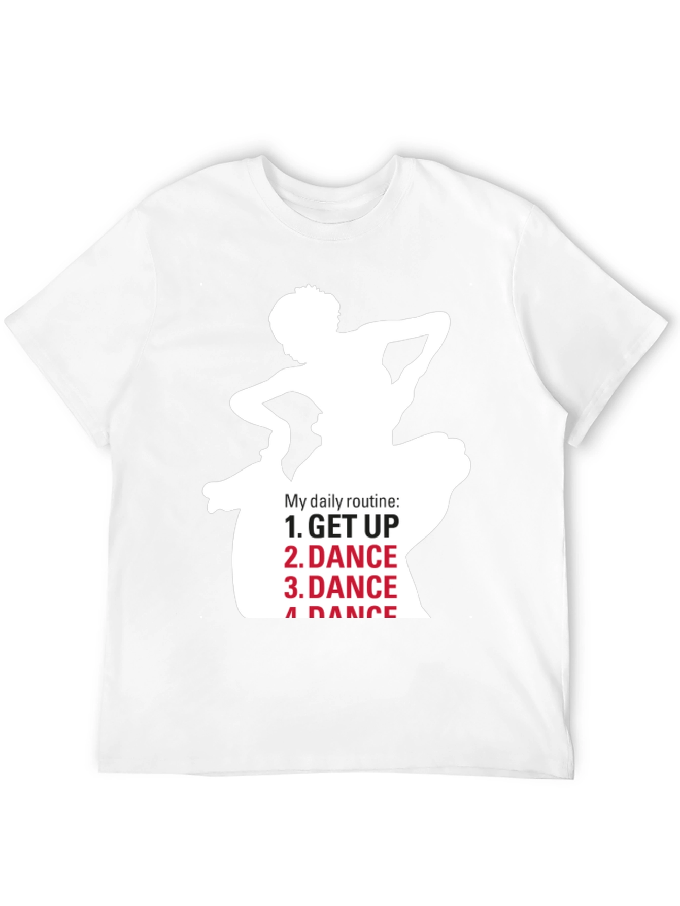 Dance Routine Graphic Tee - Black Cotton T-Shirt