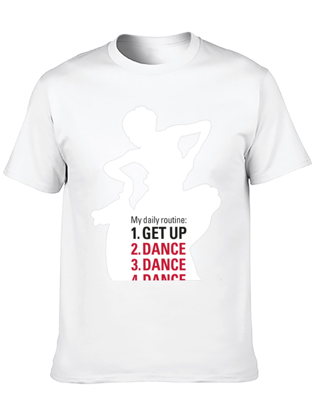 Dance Routine Graphic Tee - Black Cotton T-Shirt