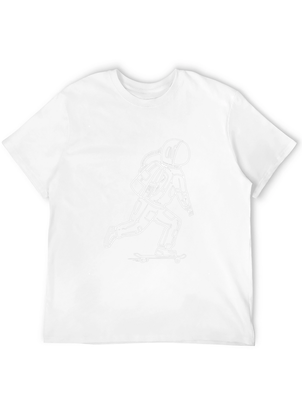 Skateboarding Astronaut Graphic Tee - Black