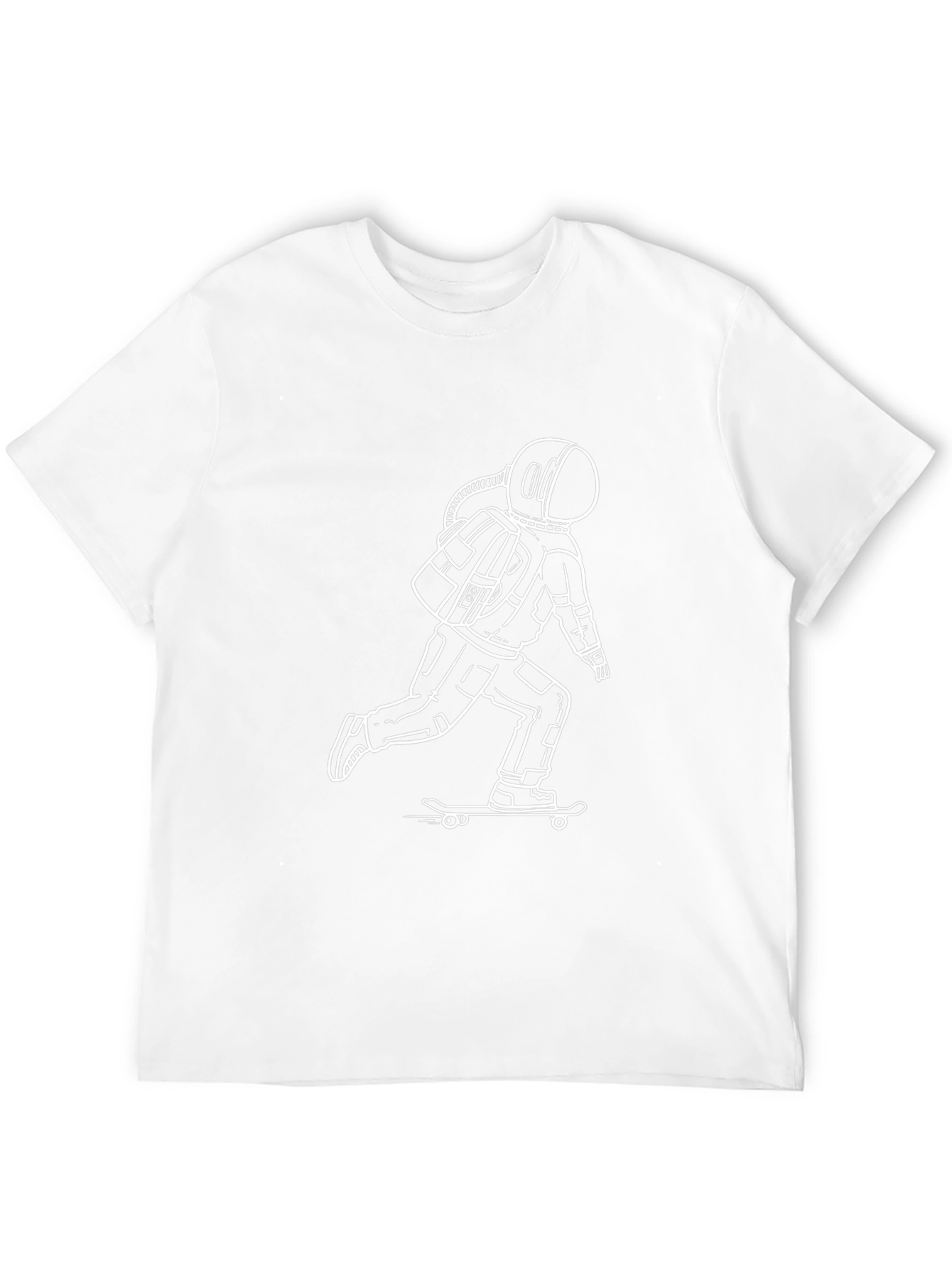 Skateboarding Astronaut Graphic Tee - Black