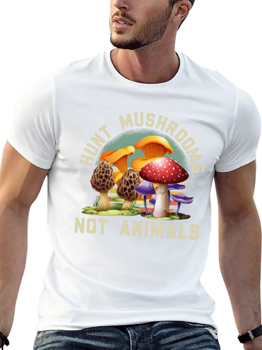 Hunt Mushrooms Tee - Vegan Nature Shirt