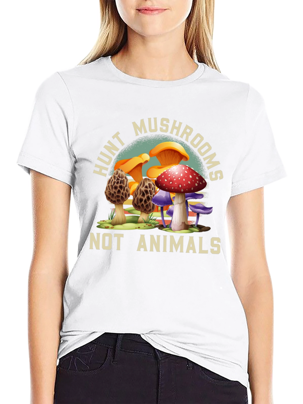 Hunt Mushrooms Tee - Vegan Nature Shirt