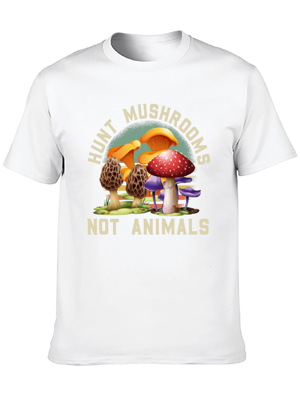 Hunt Mushrooms Tee - Vegan Nature Shirt