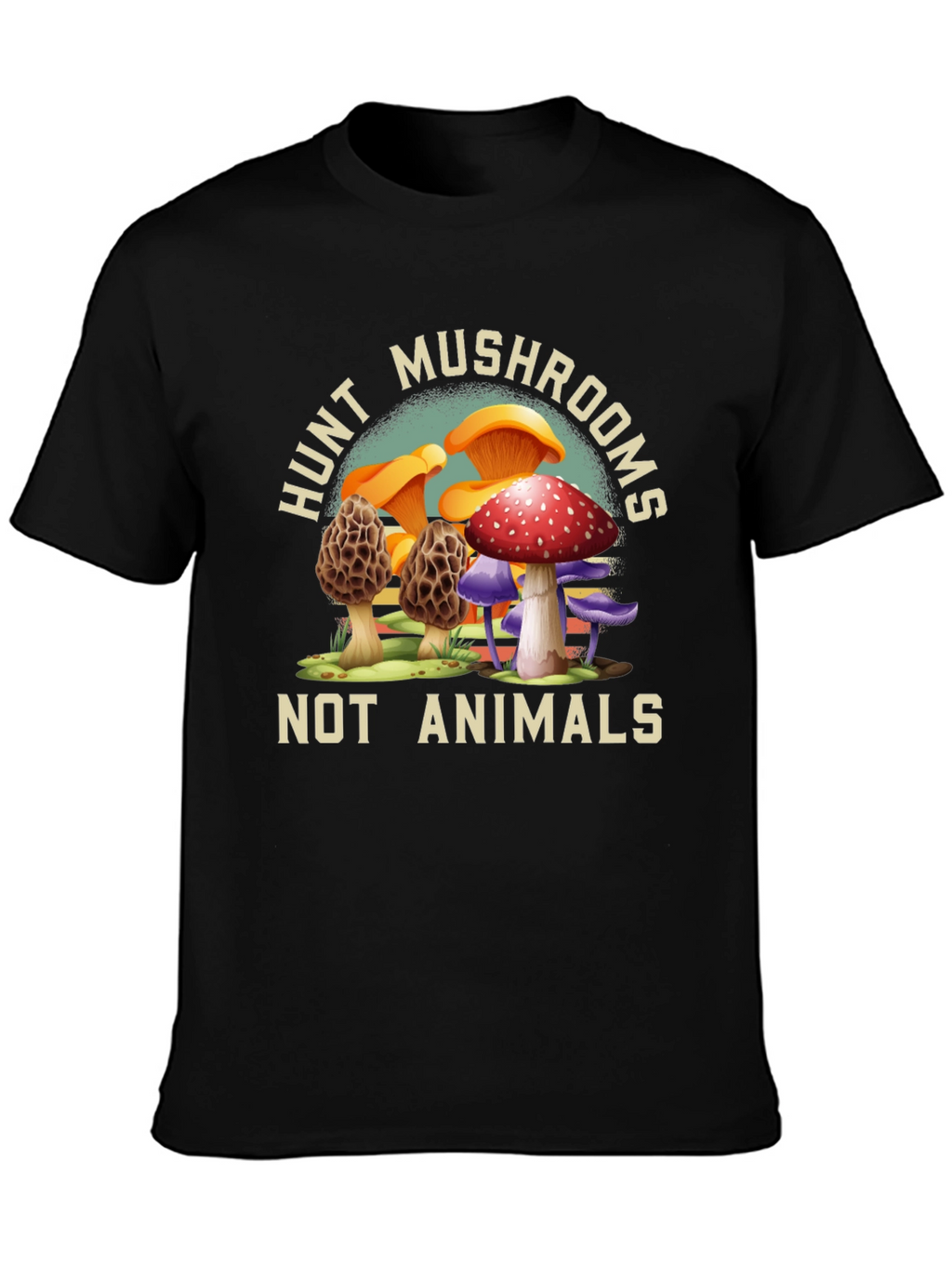 Hunt Mushrooms Tee - Vegan Nature Shirt