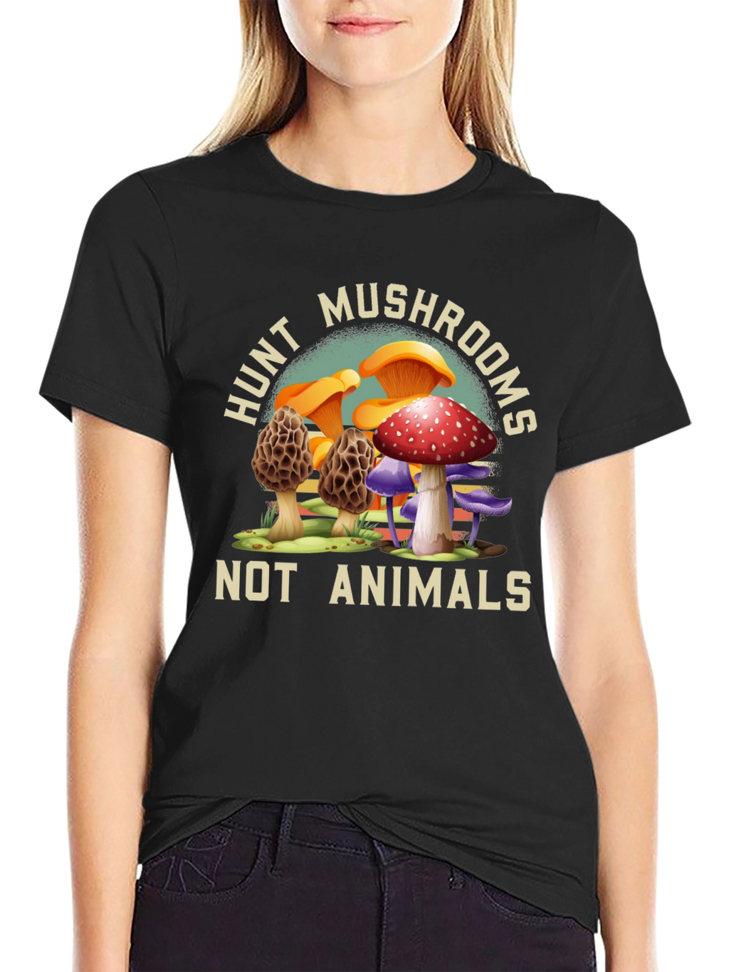 Hunt Mushrooms Tee - Vegan Nature Shirt