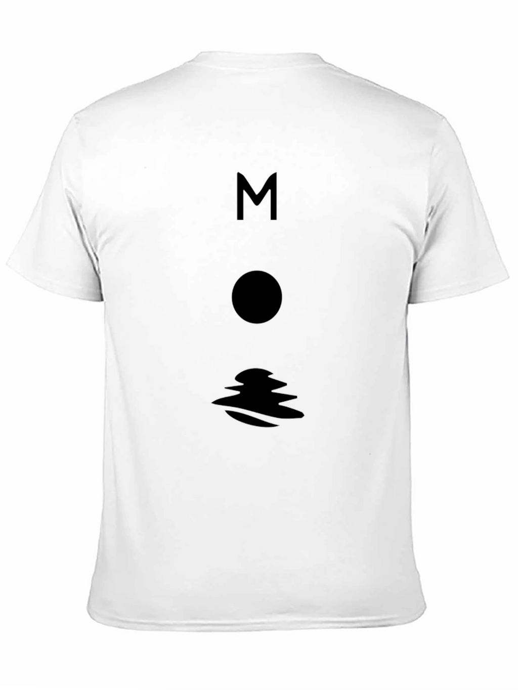 Minimalist Moon Graphic Black T-Shirt