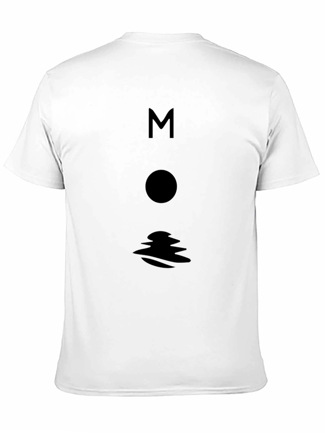 Minimalist Moon Graphic Black T-Shirt