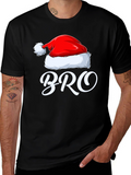 Christmas Bro T-Shirt: Santa Hat Holiday Tee