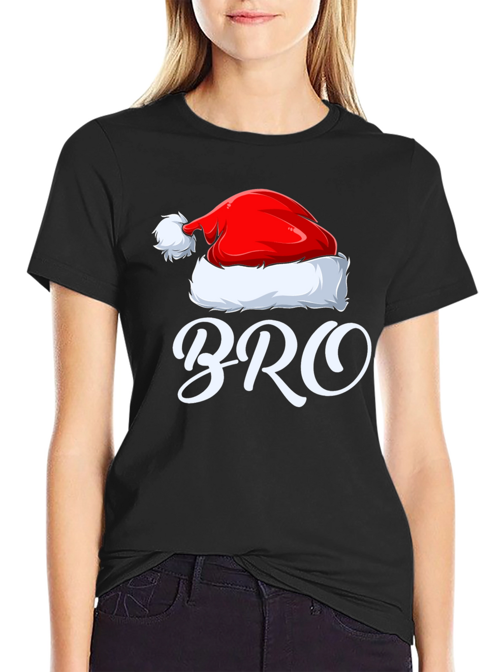 Christmas Bro T-Shirt: Santa Hat Holiday Tee