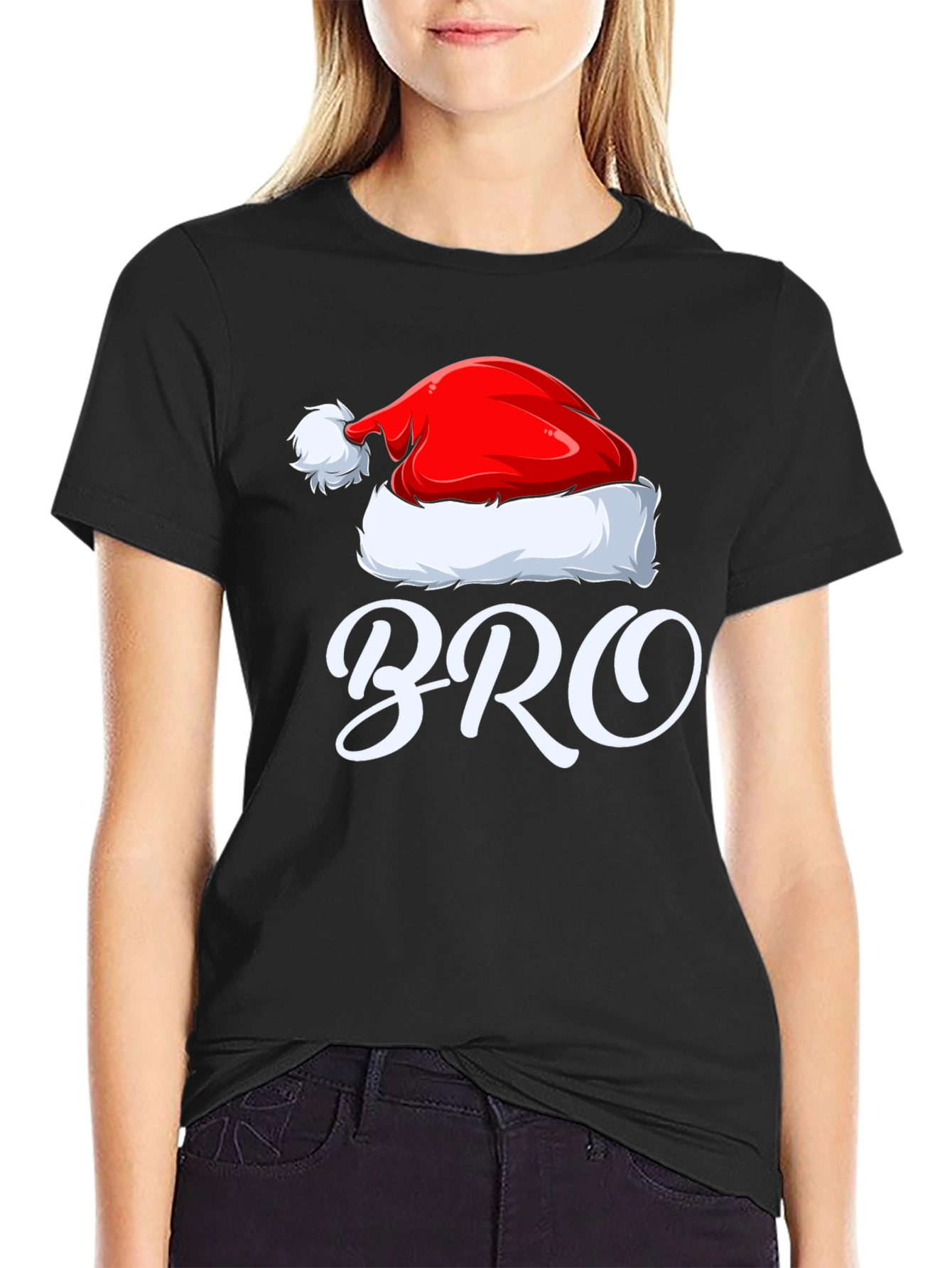 Christmas Bro T-Shirt: Santa Hat Holiday Tee