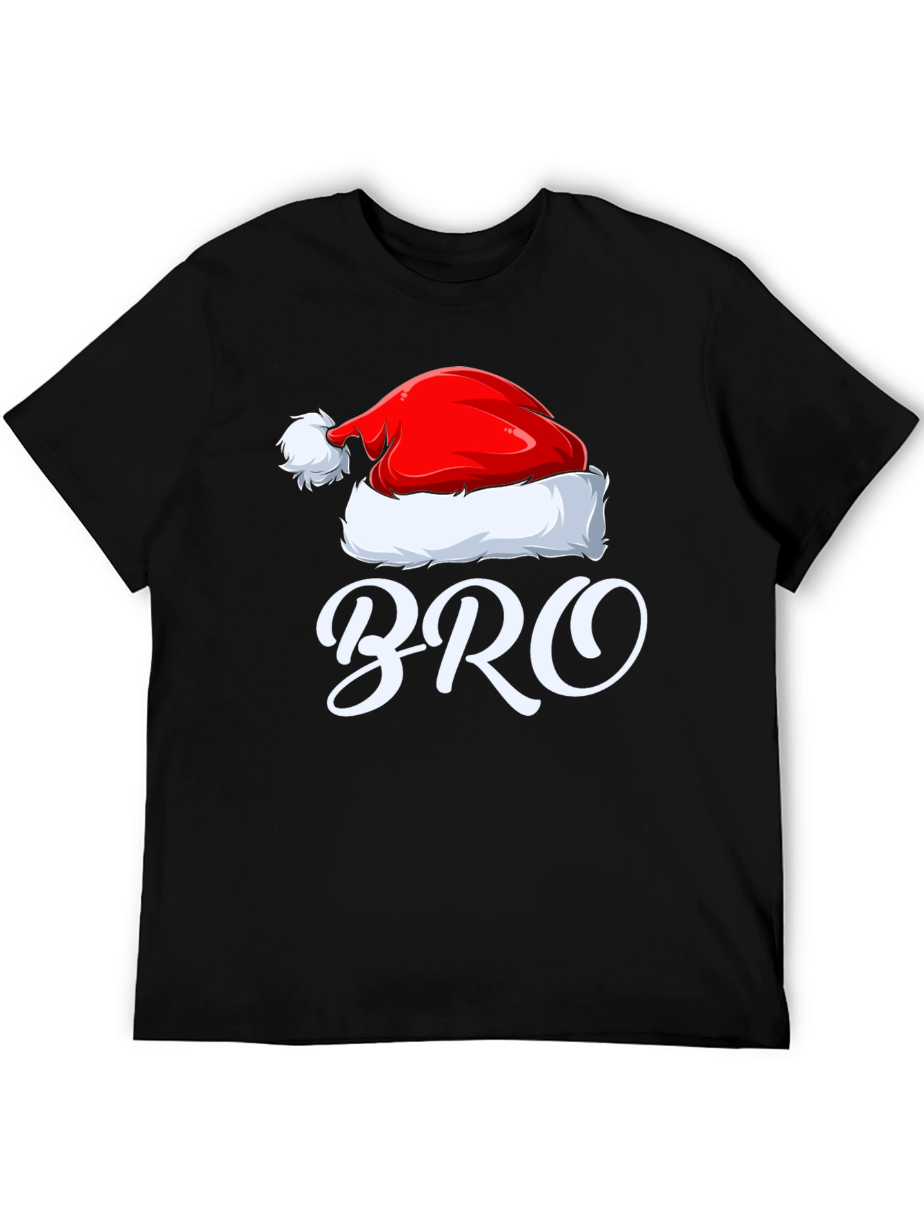 Christmas Bro T-Shirt: Santa Hat Holiday Tee