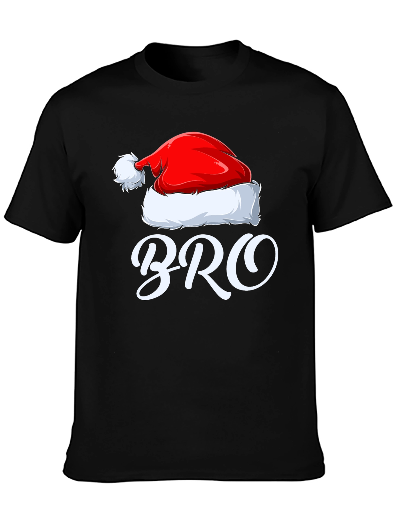 Christmas Bro T-Shirt: Santa Hat Holiday Tee