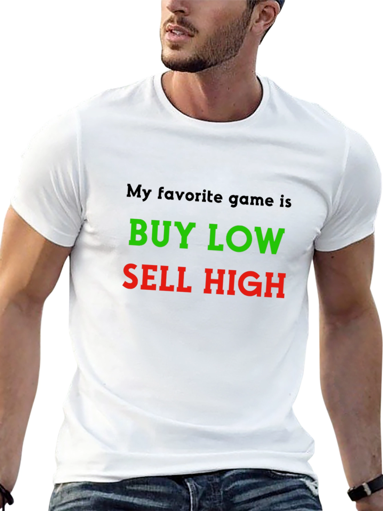 Buy Low Sell High Black Graphic Tee
