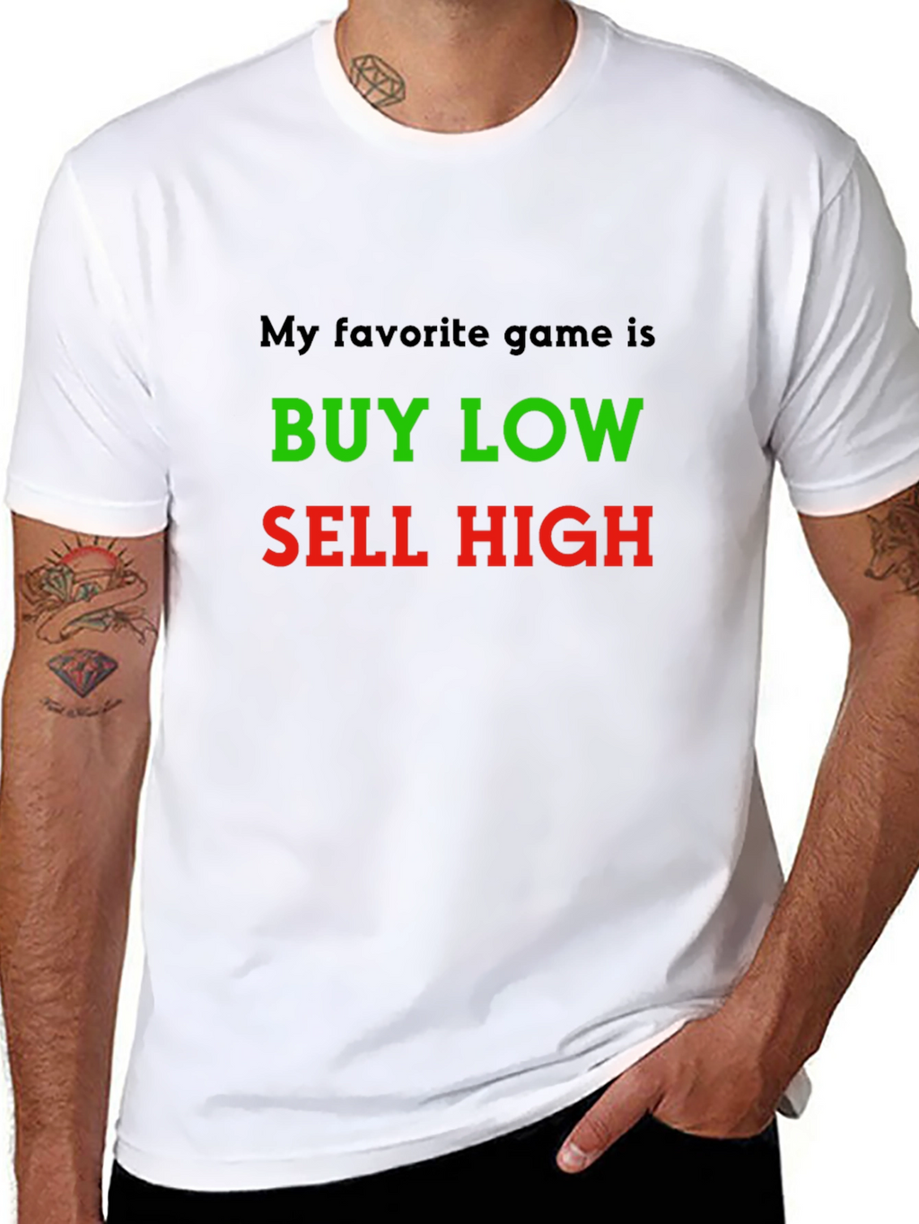 Buy Low Sell High Black Graphic Tee