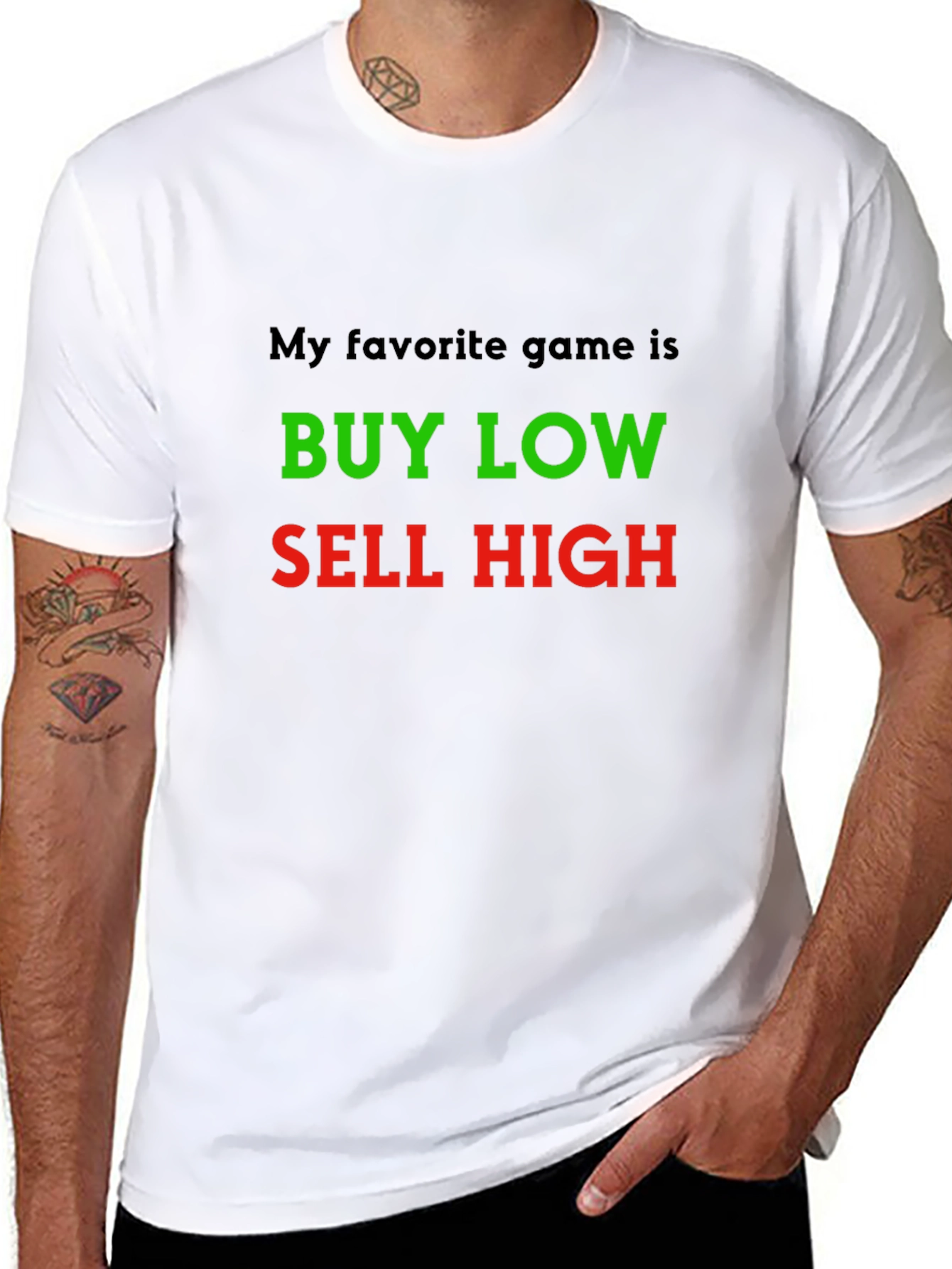 Buy Low Sell High Black Graphic Tee