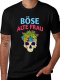 Böse Alte Frau T-Shirt - Skull & Succulents