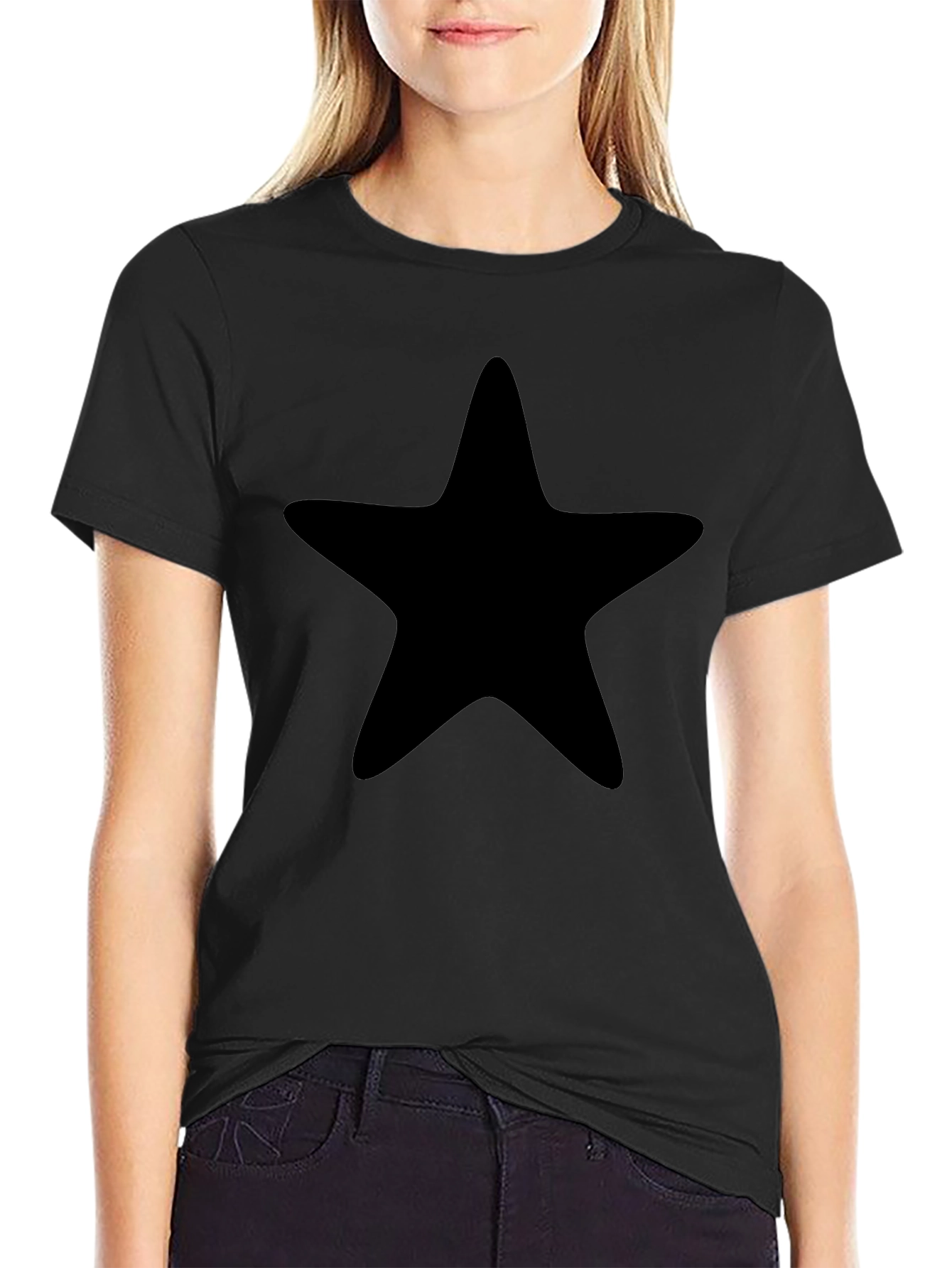 Black Star Graphic Tee - Casual Comfort