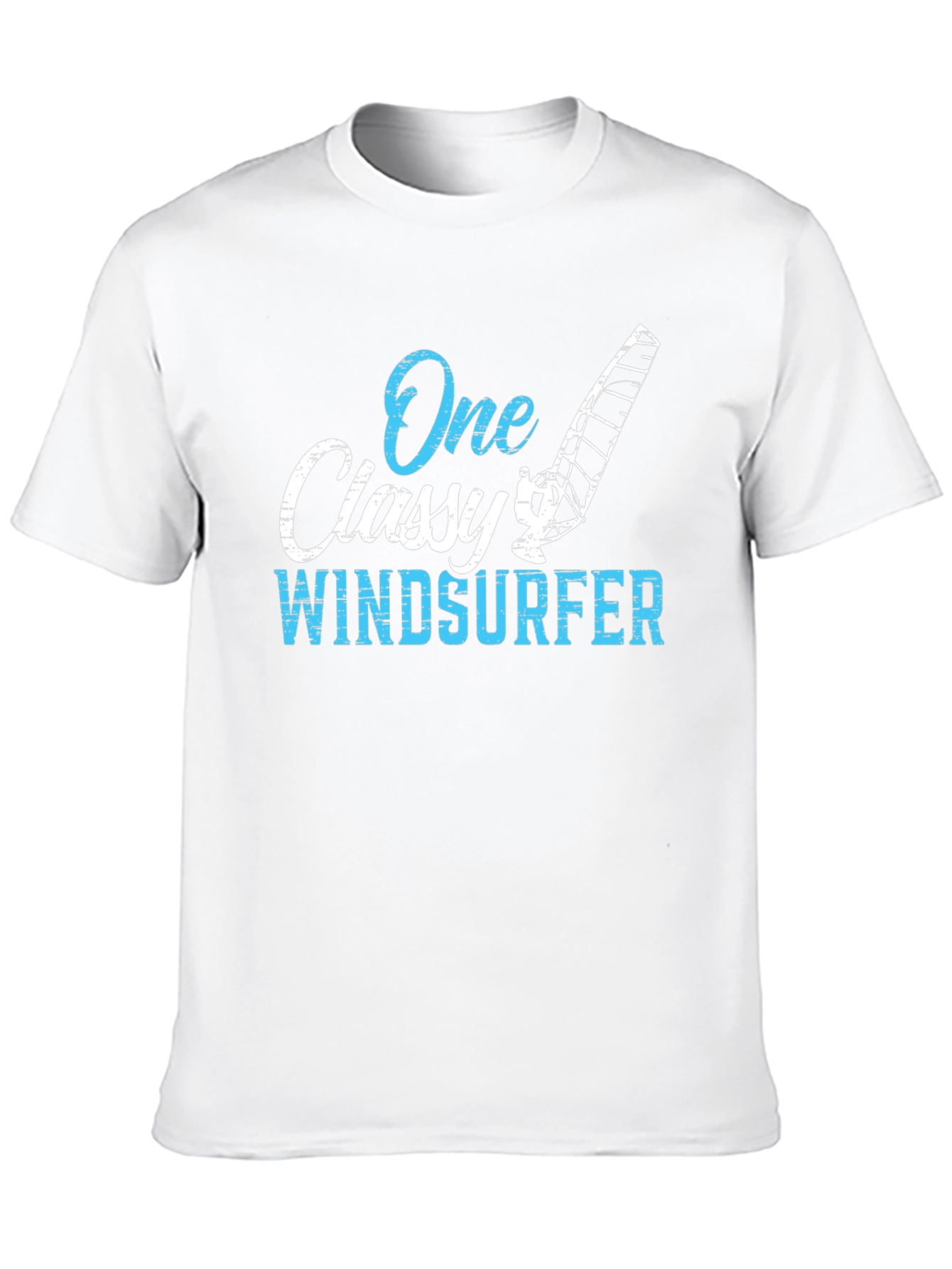 One Classy Windsurfer Black Graphic Tee