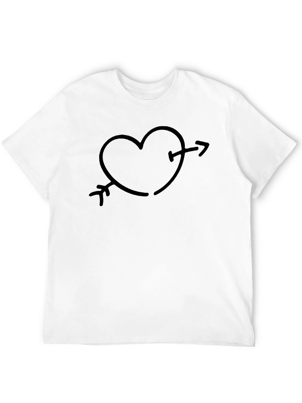 Heart Arrow Graphic Tee - Trendy Casual Wear