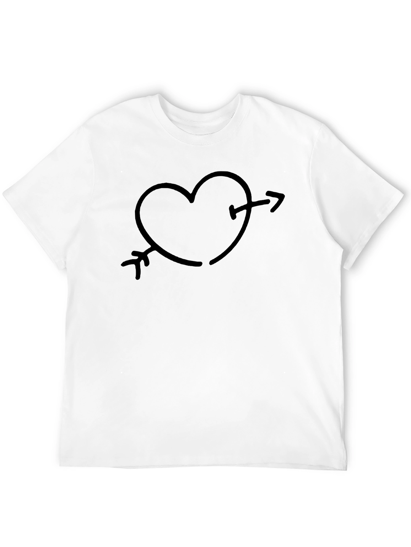 Heart Arrow Graphic Tee - Trendy Casual Wear
