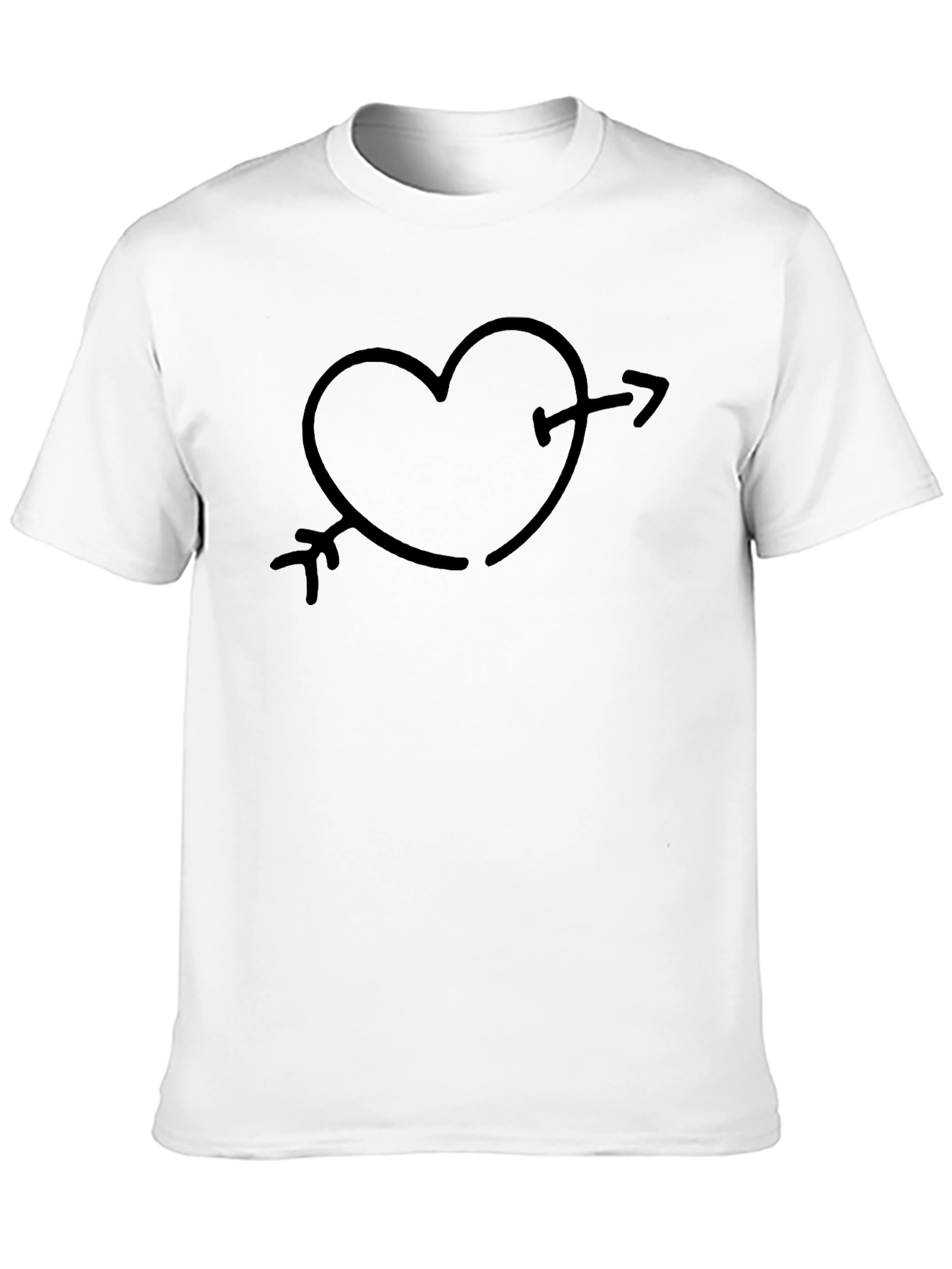 Heart Arrow Graphic Tee - Trendy Casual Wear