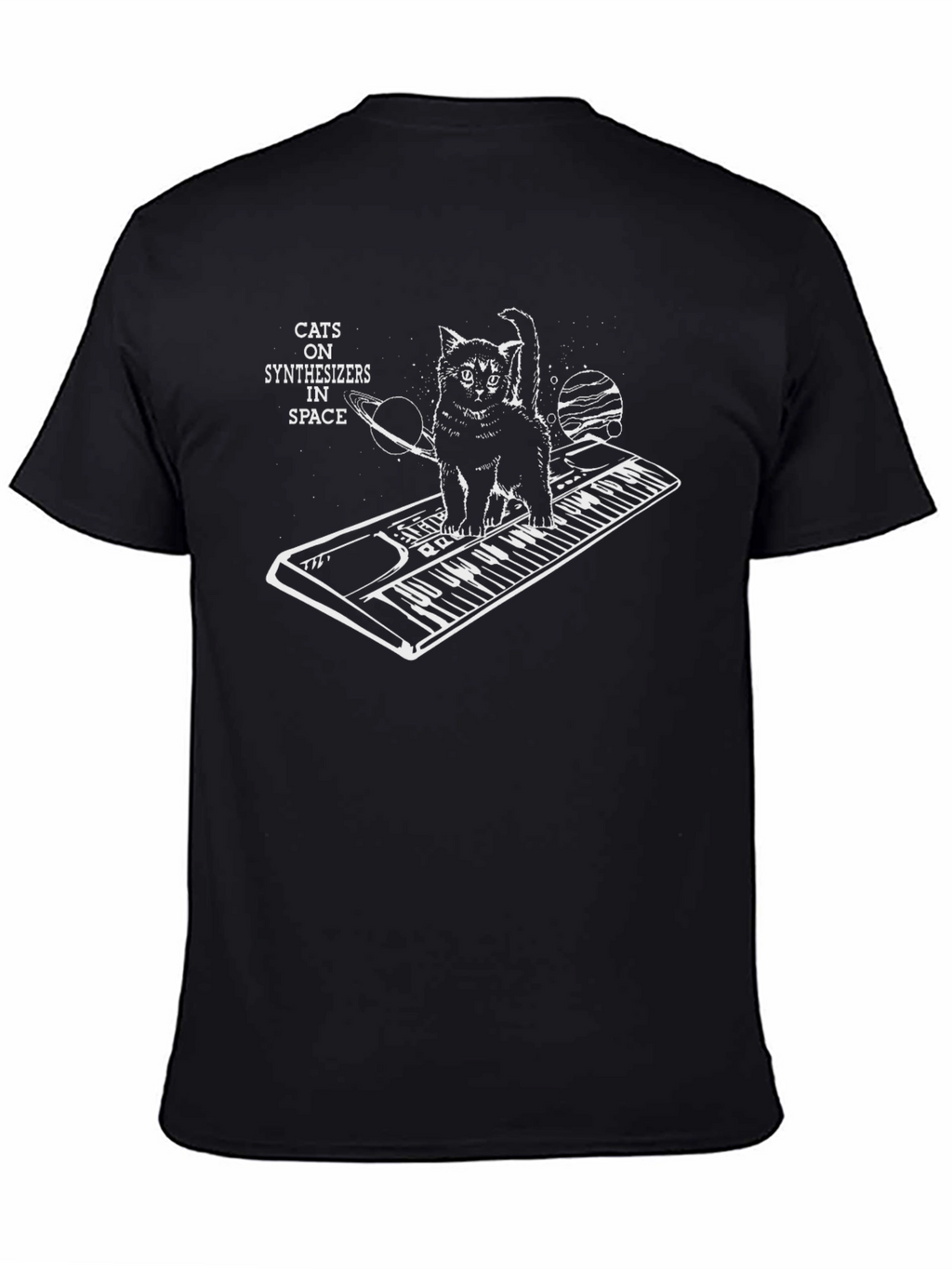 Cats on Synthesizers in Space Graphic T-Shirt