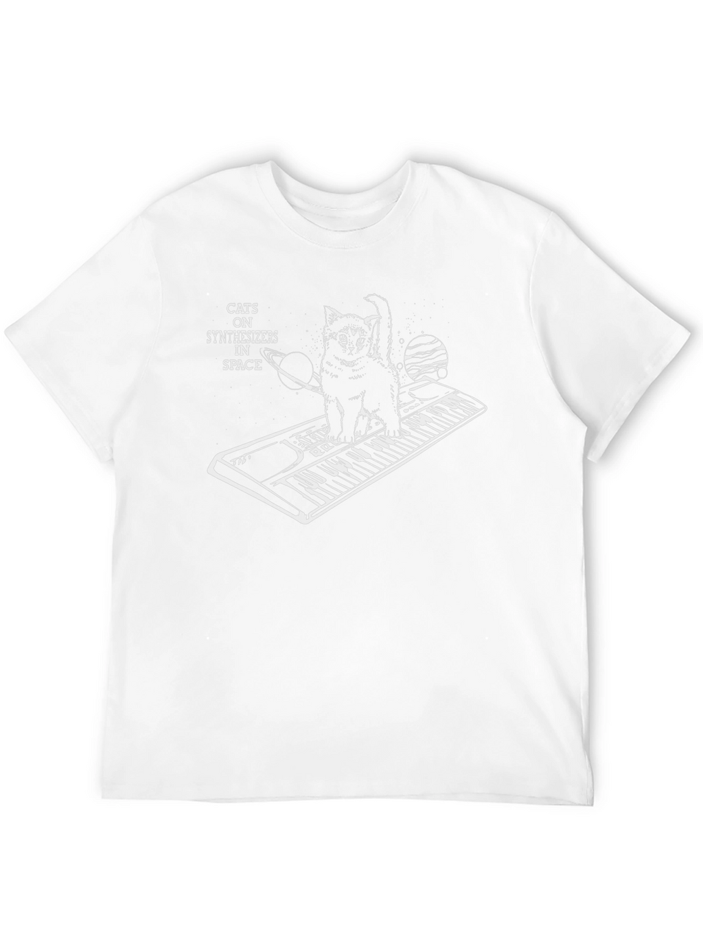 Cats on Synthesizers in Space Graphic T-Shirt