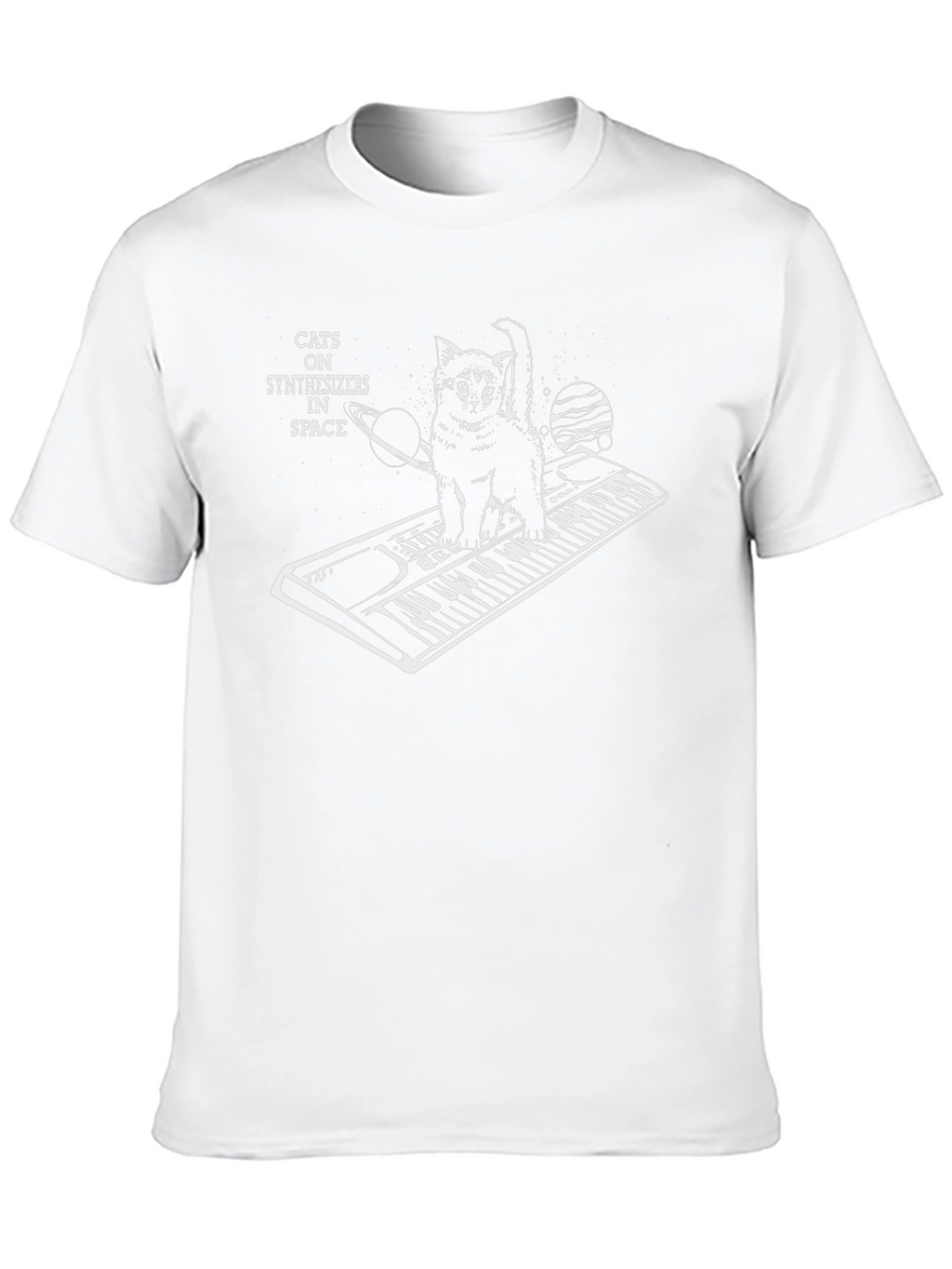 Cats on Synthesizers in Space Graphic T-Shirt