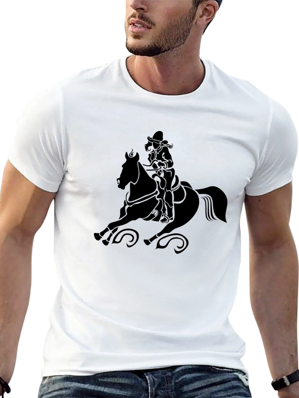 Cowboy Horse Riding Graphic Tee