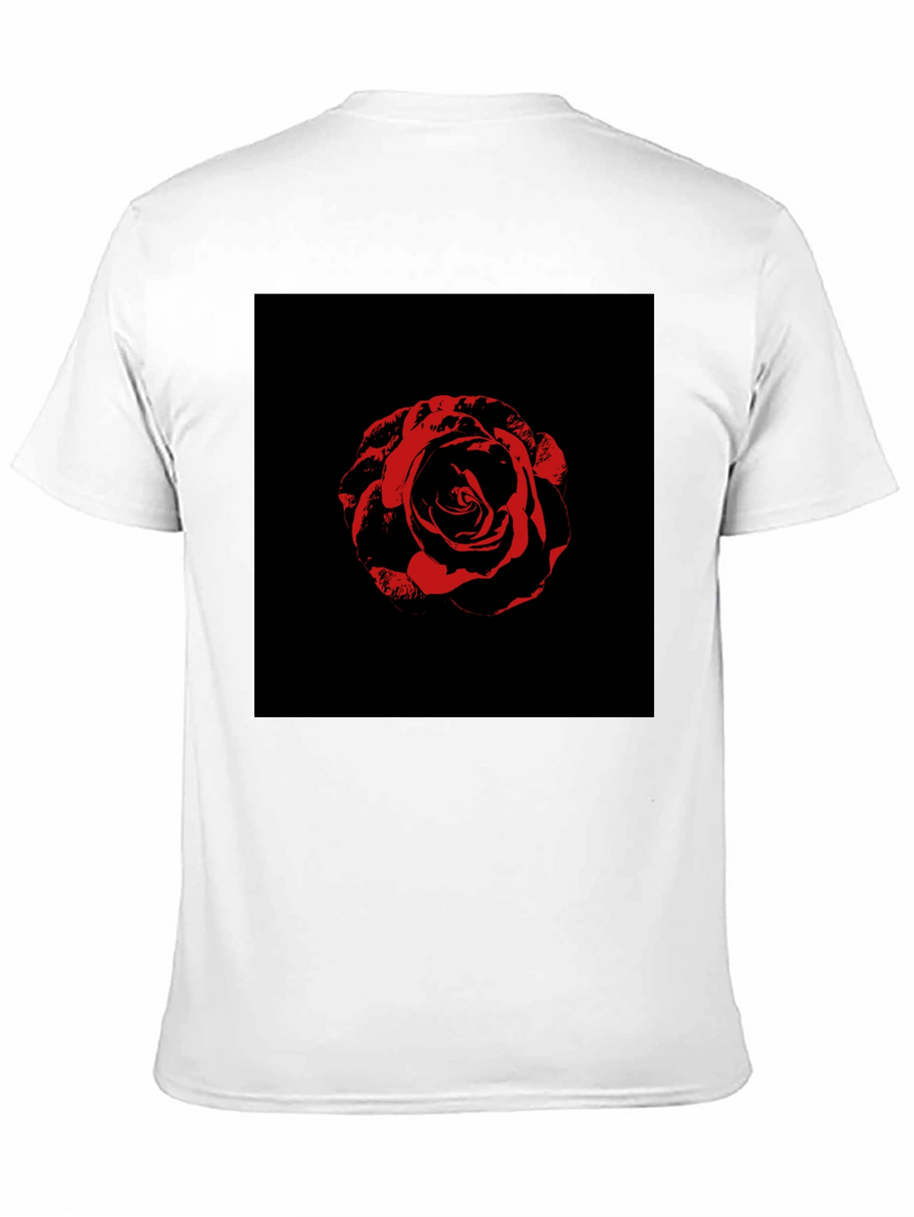 Rose Graphic Tee - Black Cotton T-Shirt