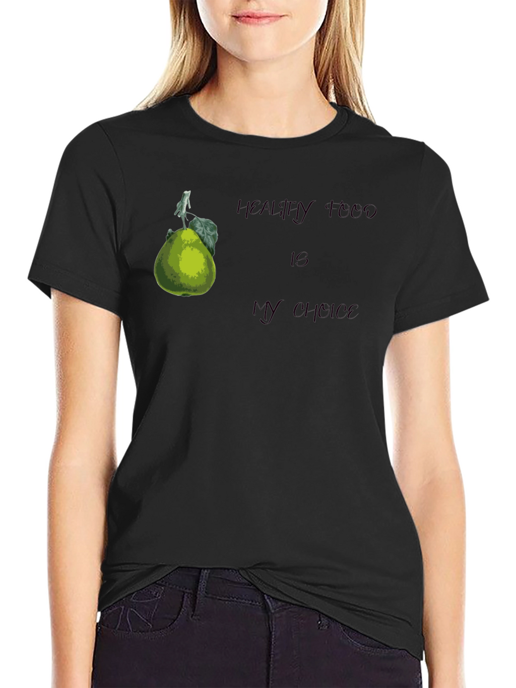 Healthy Food Choice Black T-Shirt