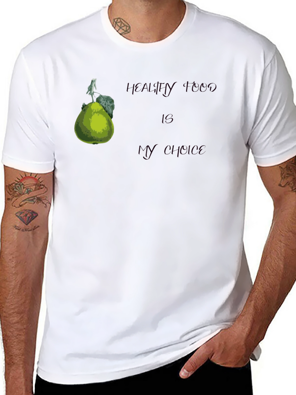 Healthy Food Choice Black T-Shirt