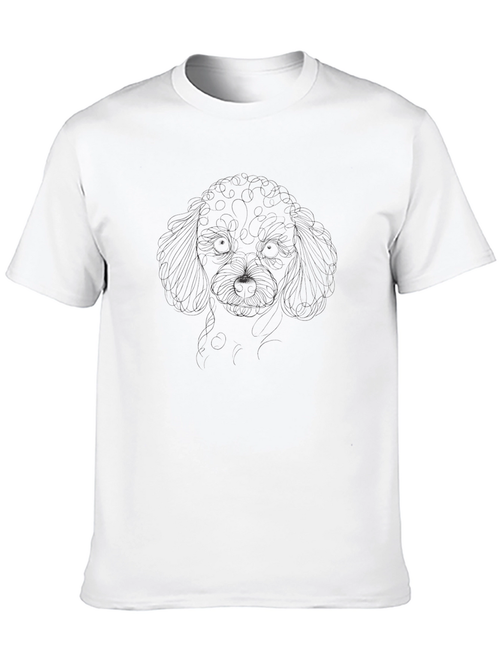 Black Poodle Sketch T-Shirt