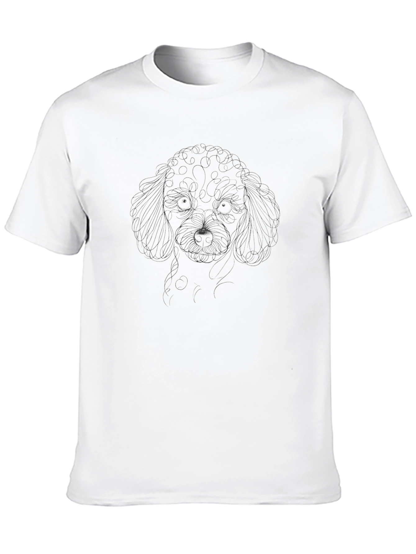 Black Poodle Sketch T-Shirt