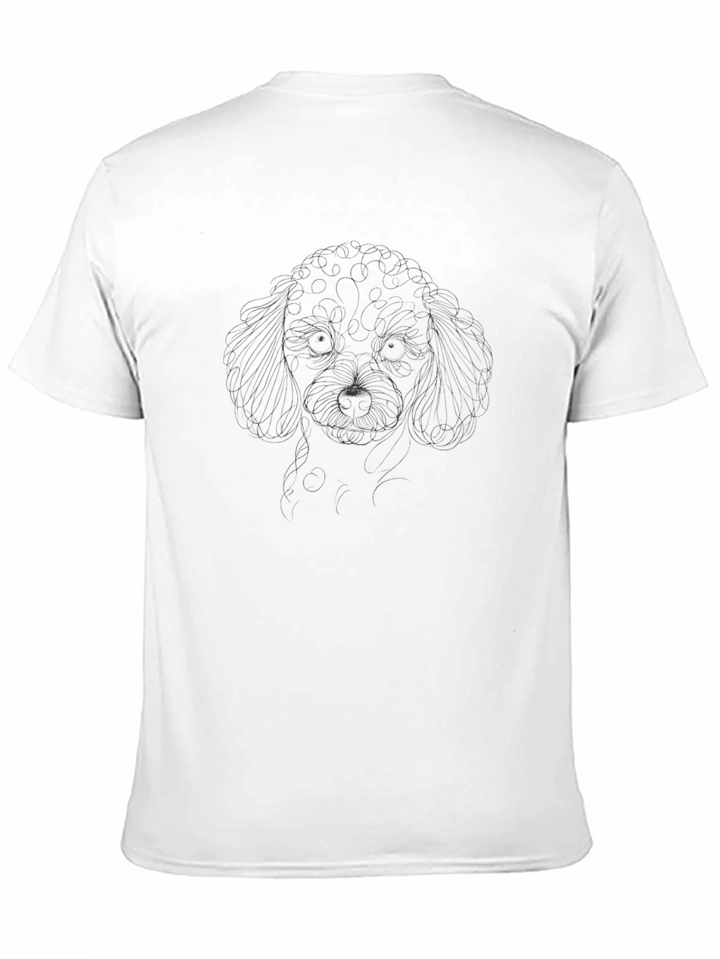 Black Poodle Sketch T-Shirt