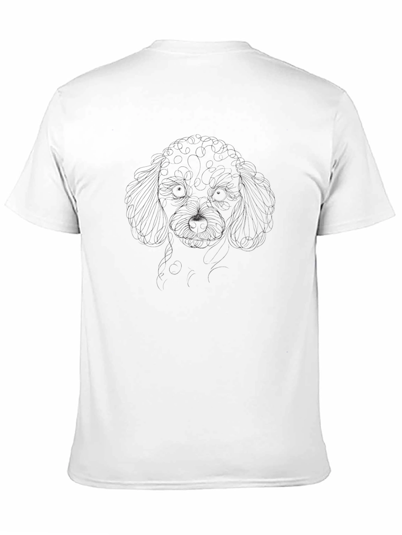 Black Poodle Sketch T-Shirt