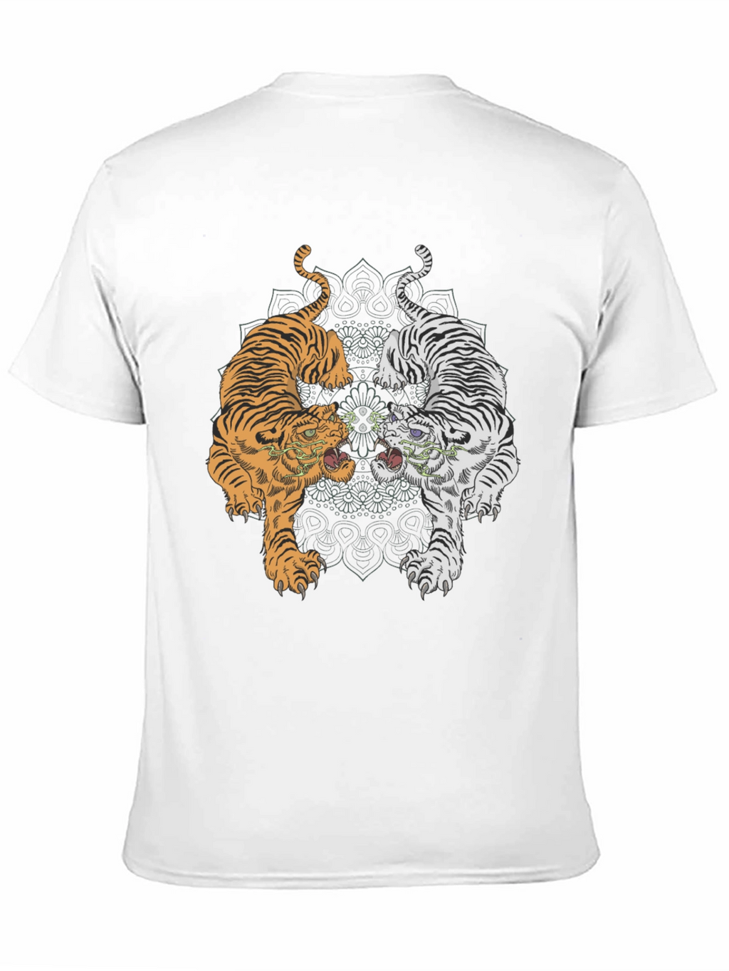 Yin Yang Tigers Graphic Tee - Black