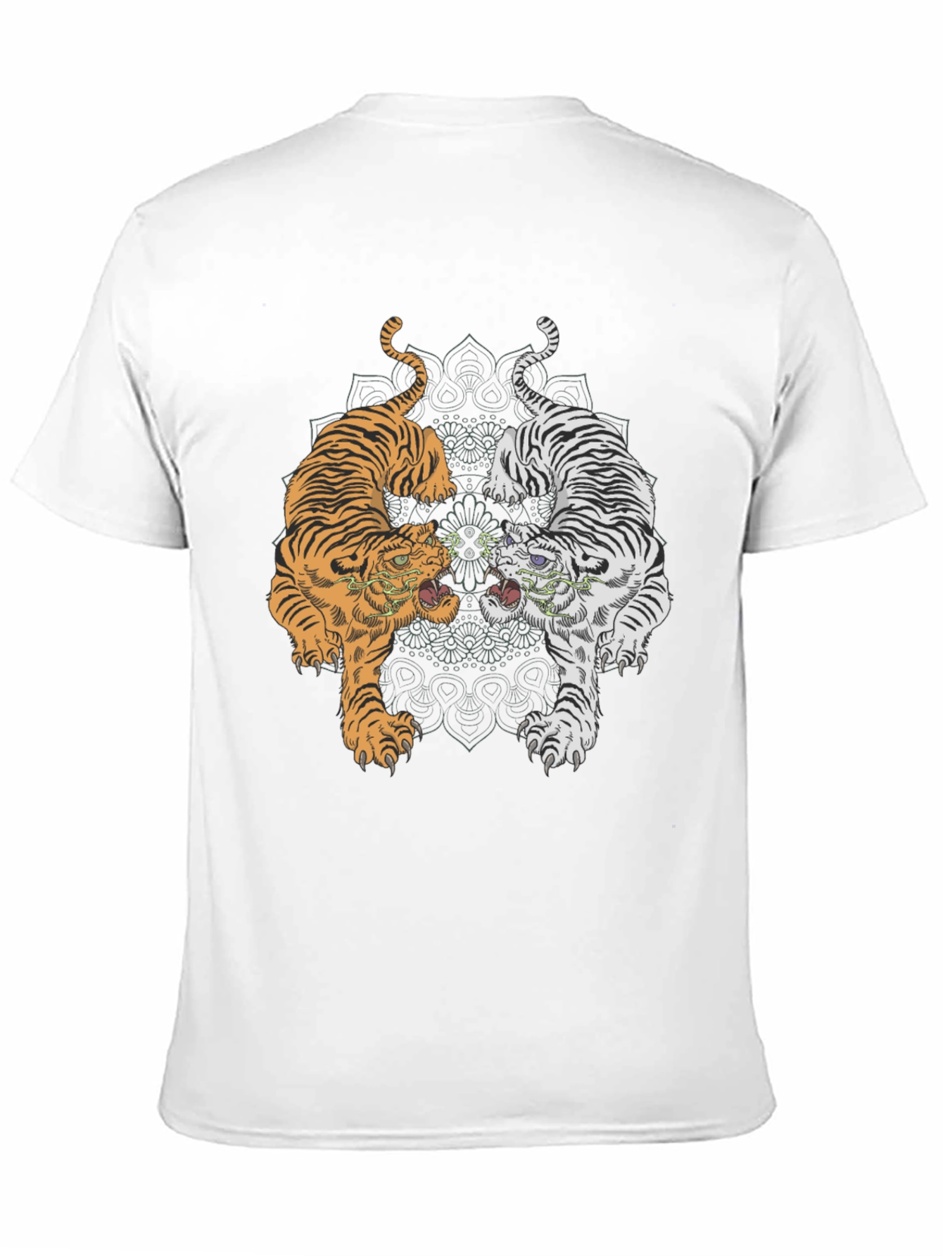 Yin Yang Tigers Graphic Tee - Black