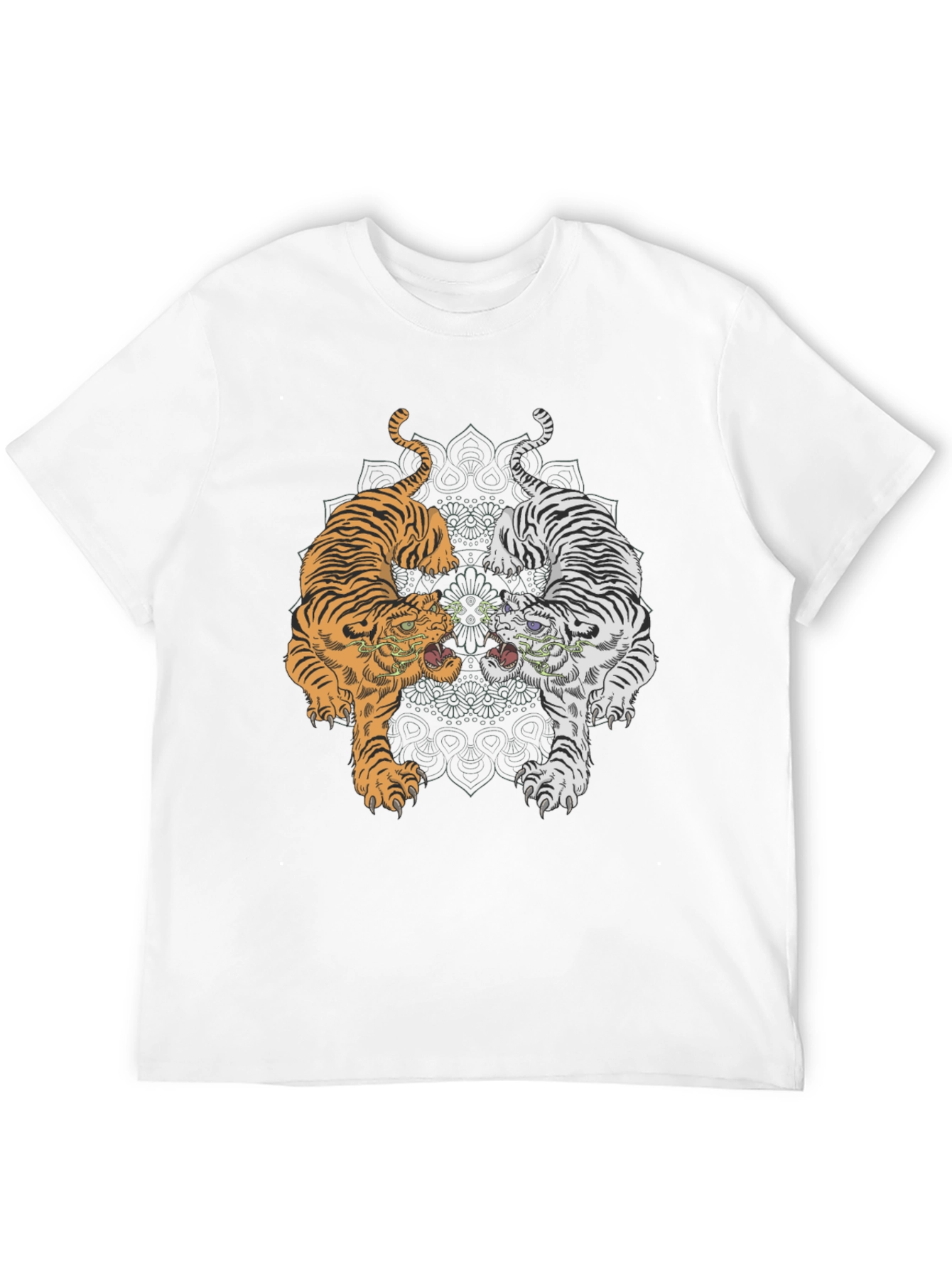 Yin Yang Tigers Graphic Tee - Black