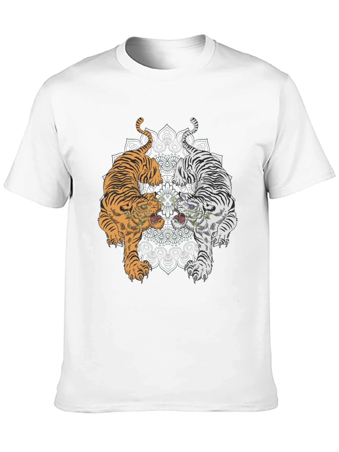 Yin Yang Tigers Graphic Tee - Black