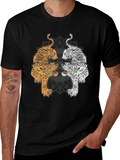 Yin Yang Tigers Graphic Tee - Black