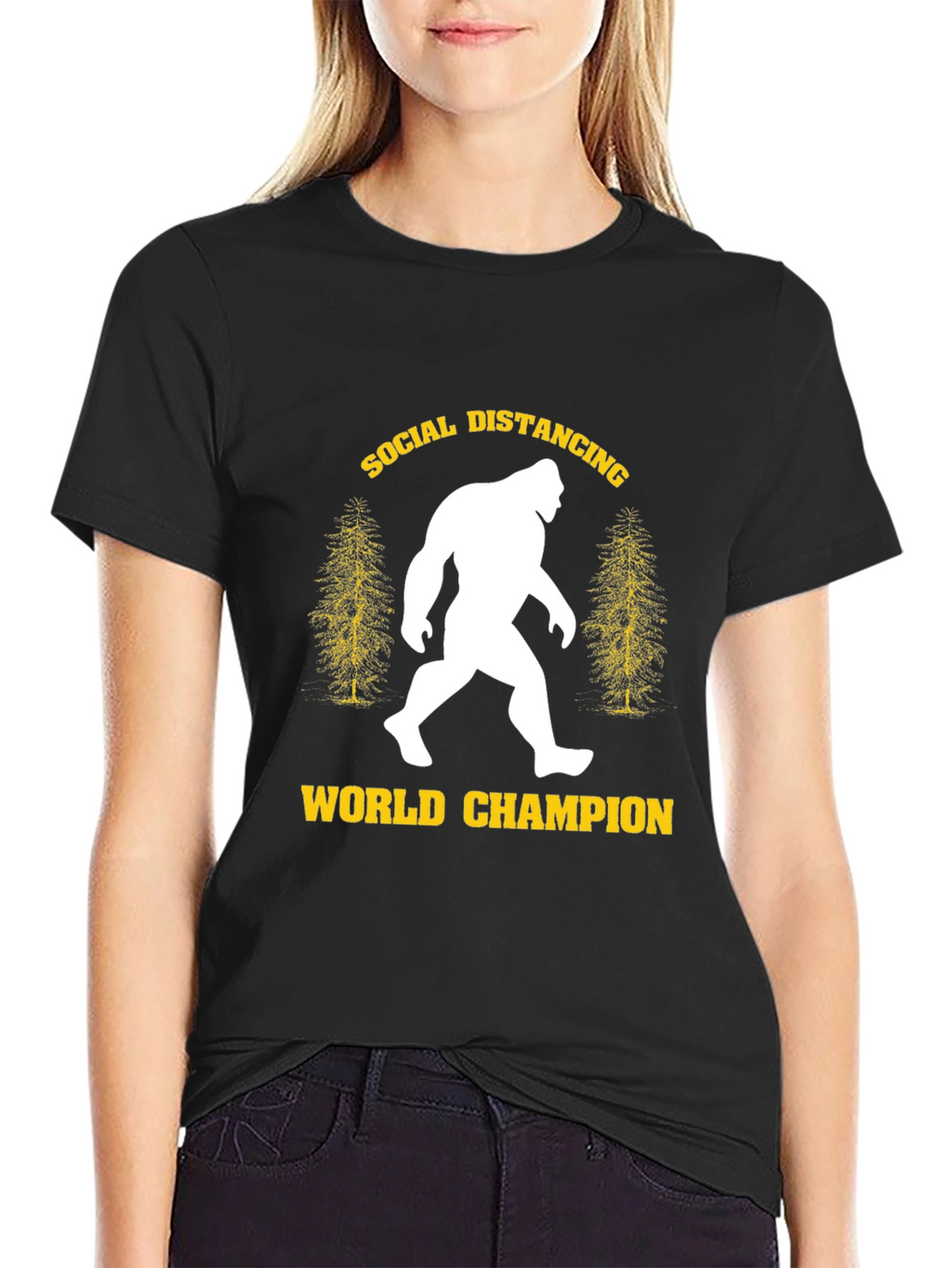 Social Distancing World Champion Bigfoot T-Shirt
