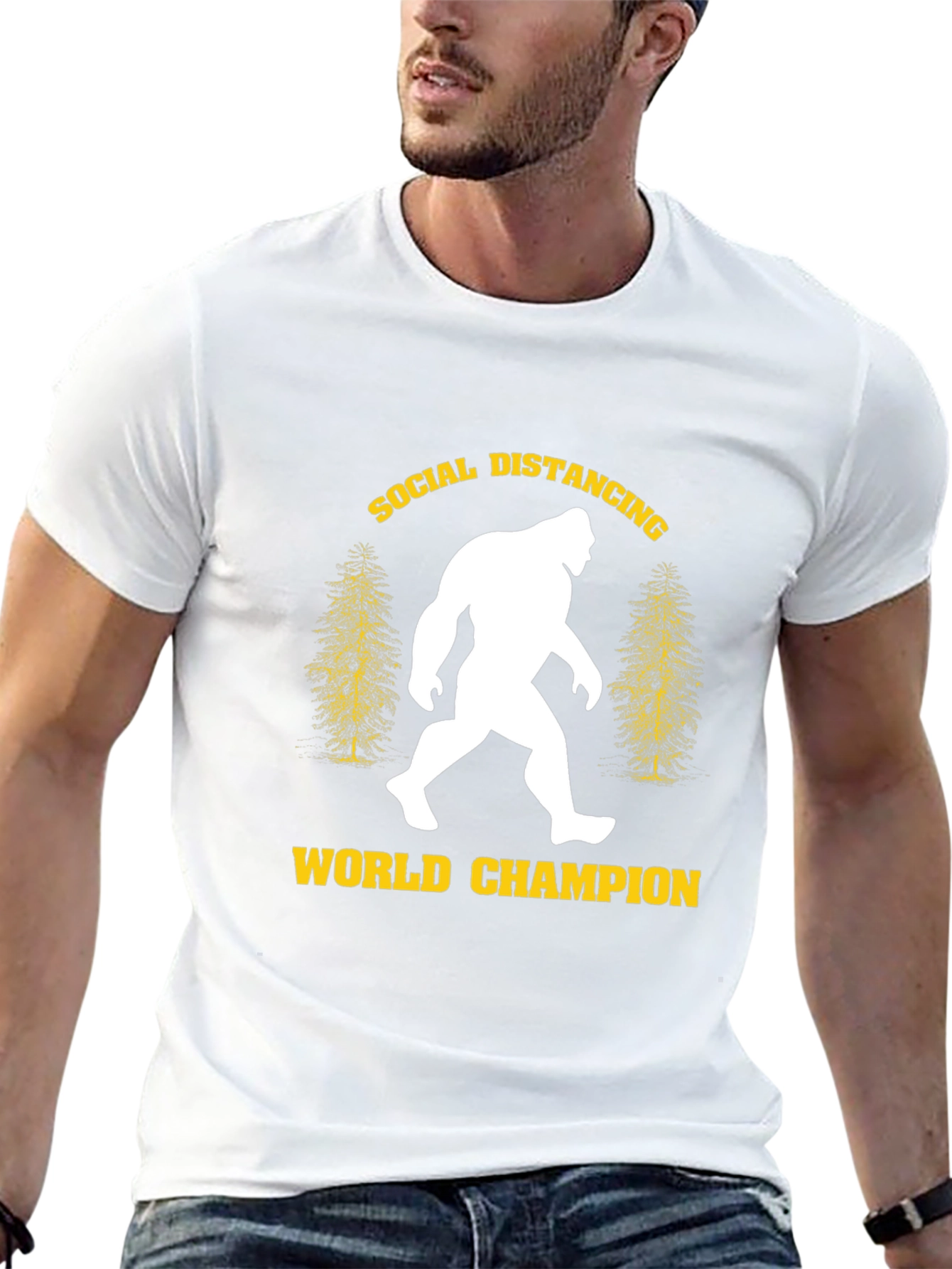 Social Distancing World Champion Bigfoot T-Shirt