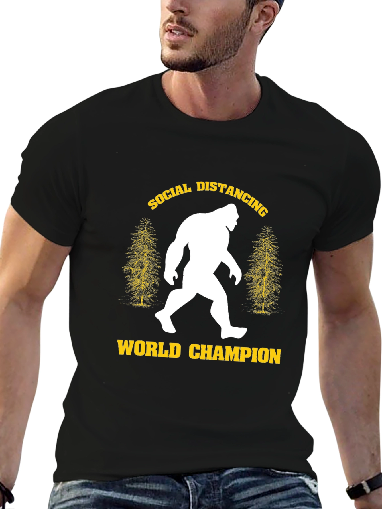 Social Distancing World Champion Bigfoot T-Shirt