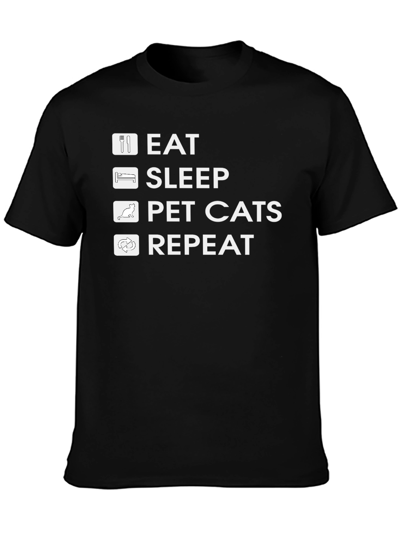 Eat Sleep Pet Cats Repeat T-Shirt
